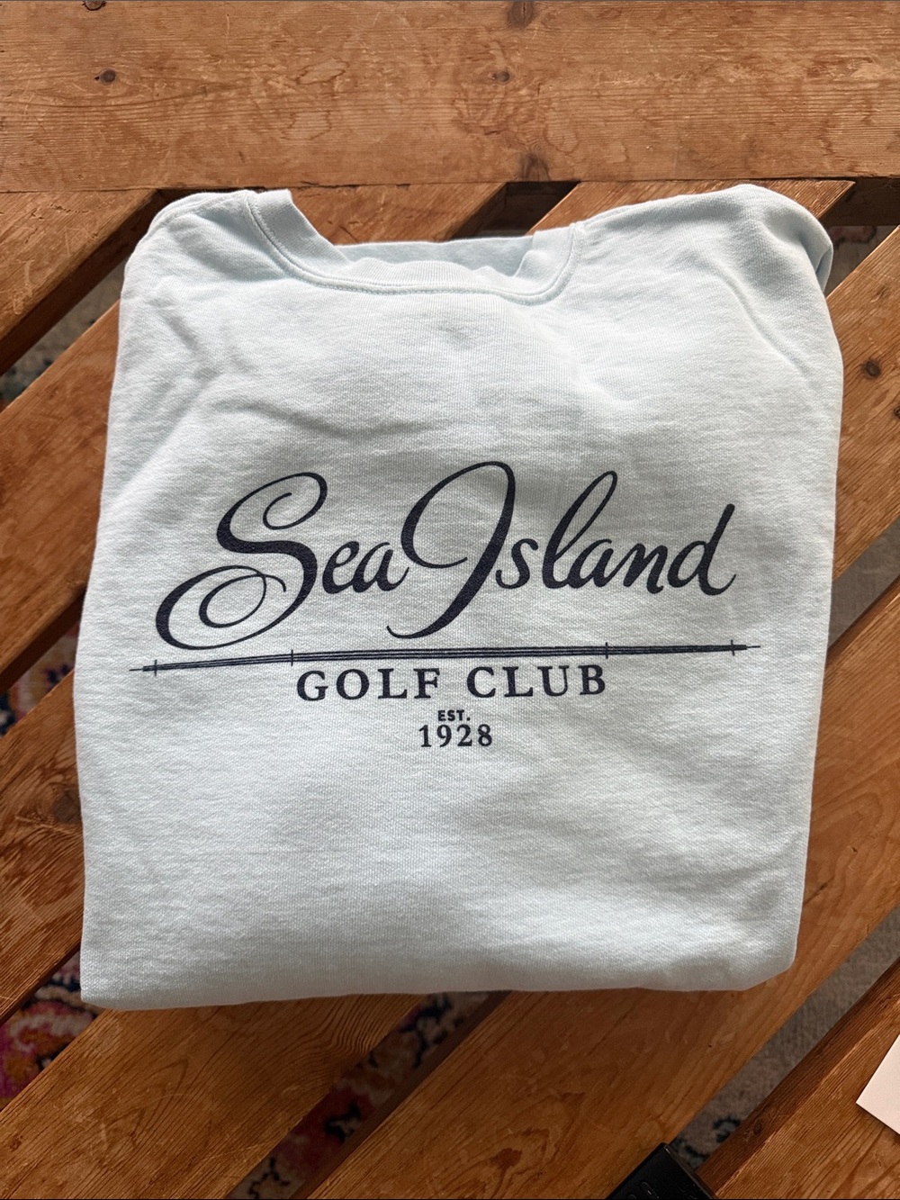 Comfort Colors Sea Island Golf Club Light Blue Crewneck Sweatshirt